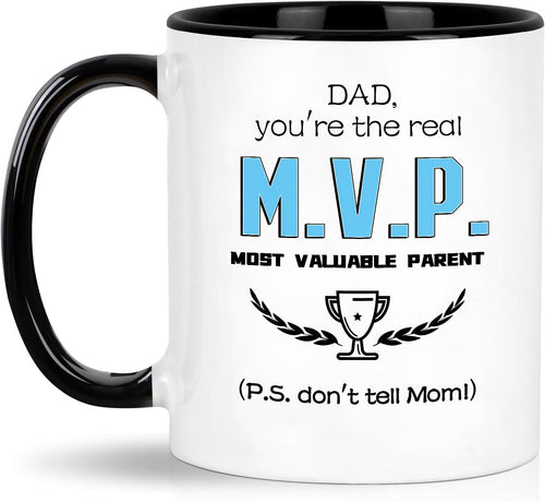 LIMUIKA Coffee Mug for Dad from Daughter Son Kids: Fathers Day Birthday Christmas Gifts for Dad, Funny Gift Ideas- Dad Mug, for Daddy, Papa, Stepfather, 11oz Funny Coffee Cup