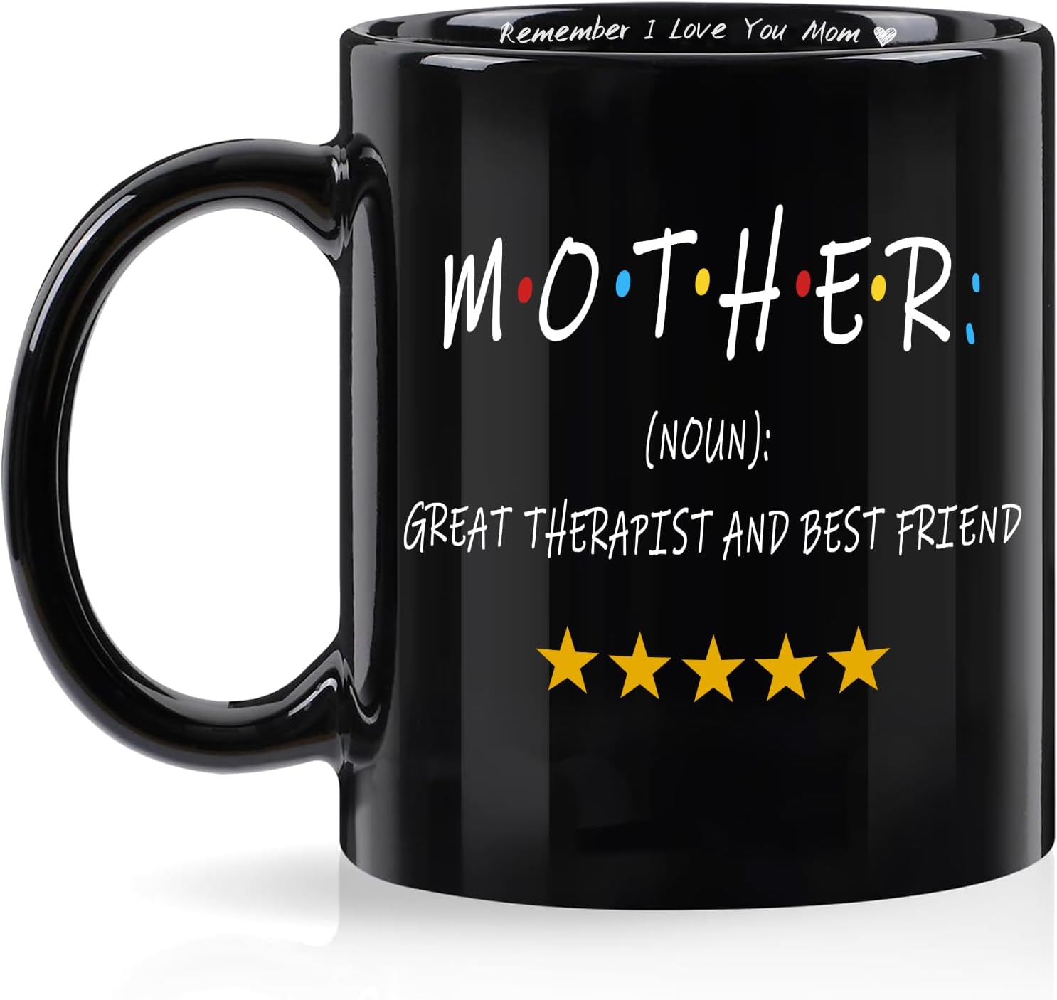LIMUIKA Gifts for Mom - Coffee Mug for Mother from Daughter Son Husband, Mothers Day Gifts for Mama Wife, Funny Birthday Gifts for Mom Stepmother Women (11oz, Black)