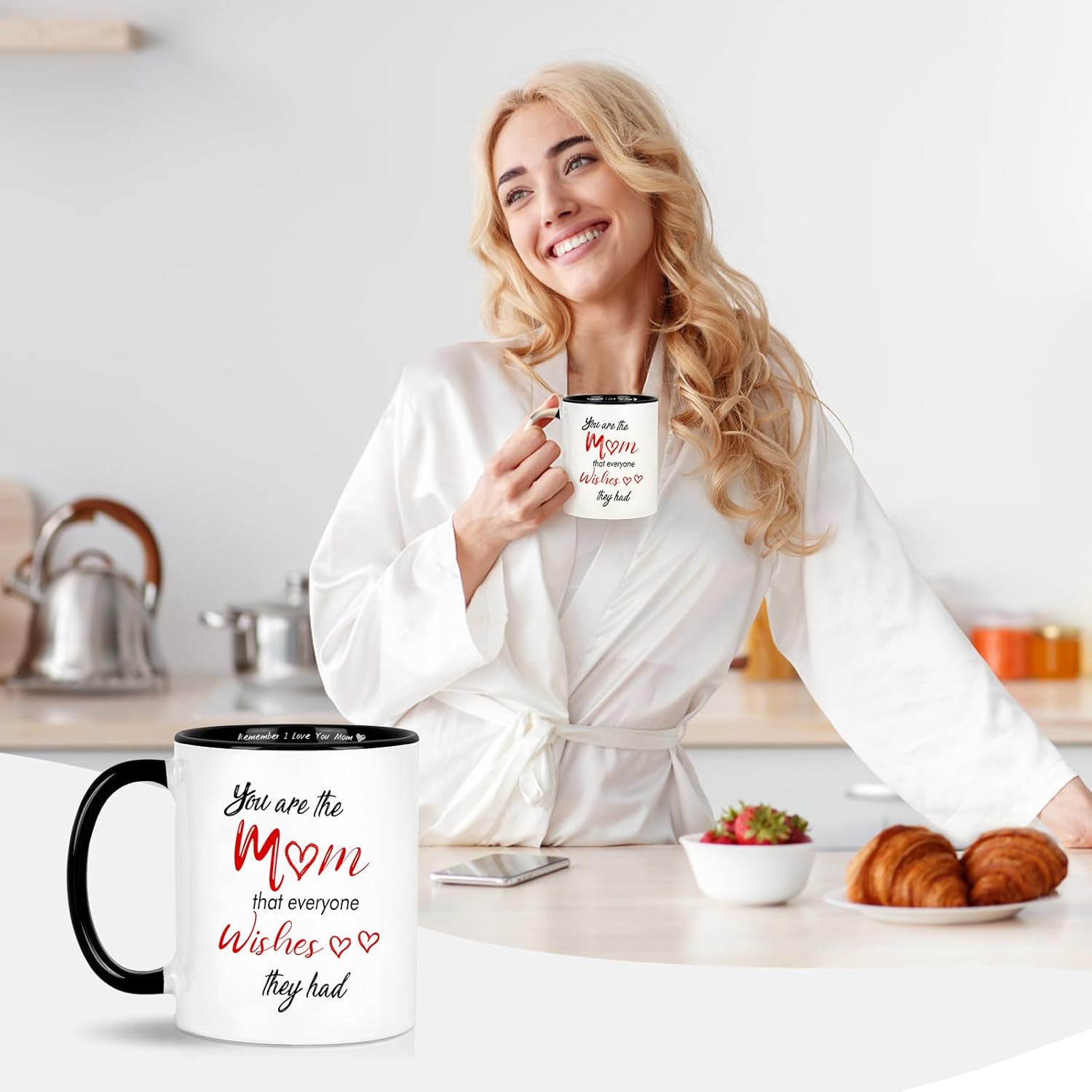 LIMUIKA Mothers Day Gifts for Mom from Daughter Son Kids: Birthday Christmas Gifts for Mom, Funny Gift Ideas- Mom Mug, for Mother, Wife, New Mom Cups, 11oz Coffee Cup