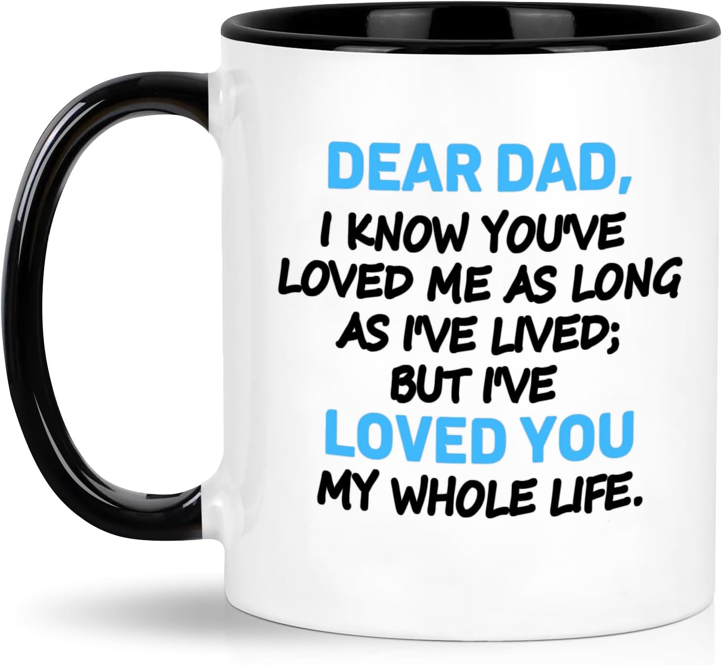 LIMUIKA Fathers Day Coffee Mug Gifts for Dad from Daughter Son Kids: Birthday Christmas Gifts for Dad, Funny Gift Ideas- Dad Mug, for Daddy, Papa, Stepfather, 11oz Funny Coffee Cup