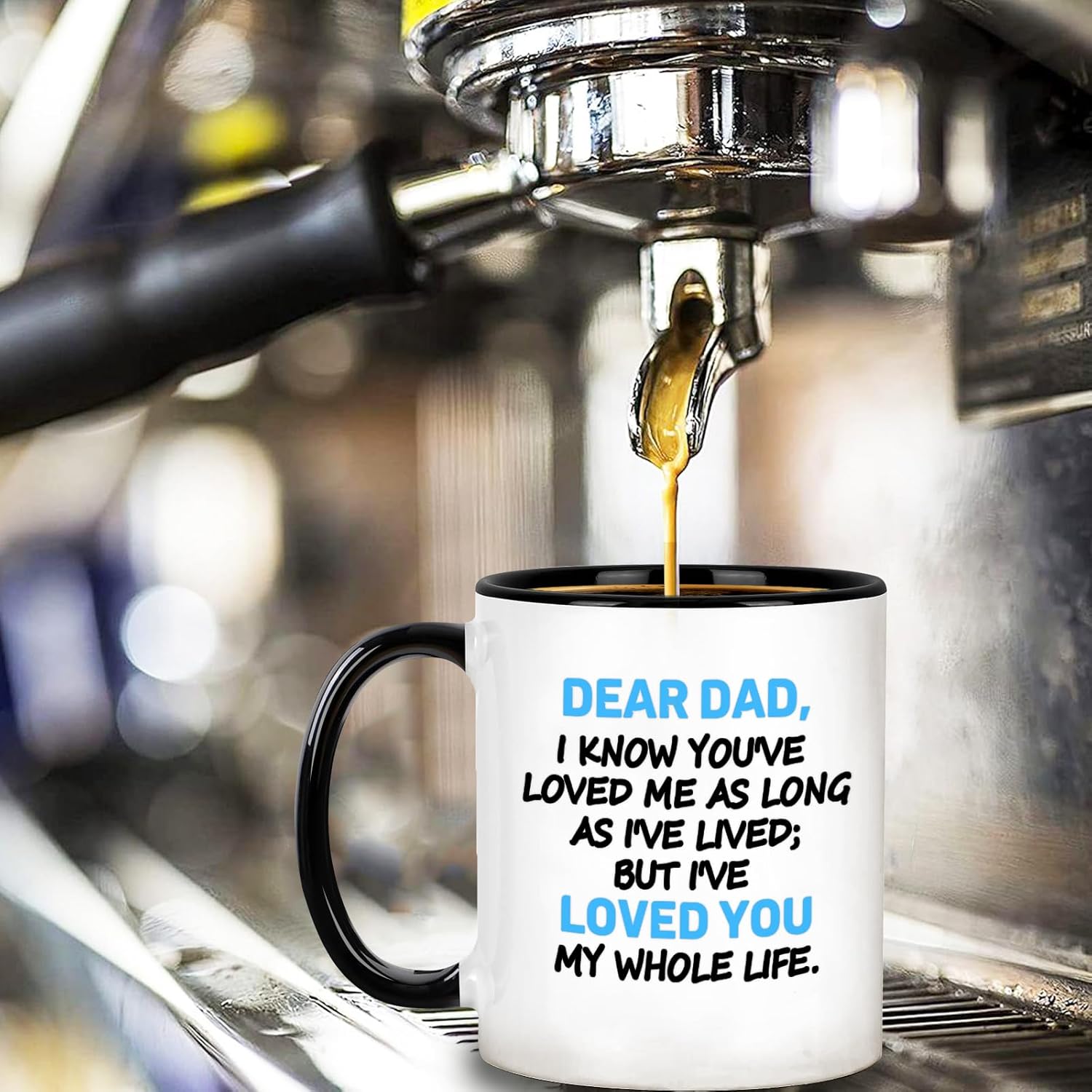LIMUIKA Fathers Day Coffee Mug Gifts for Dad from Daughter Son Kids: Birthday Christmas Gifts for Dad, Funny Gift Ideas- Dad Mug, for Daddy, Papa, Stepfather, 11oz Funny Coffee Cup