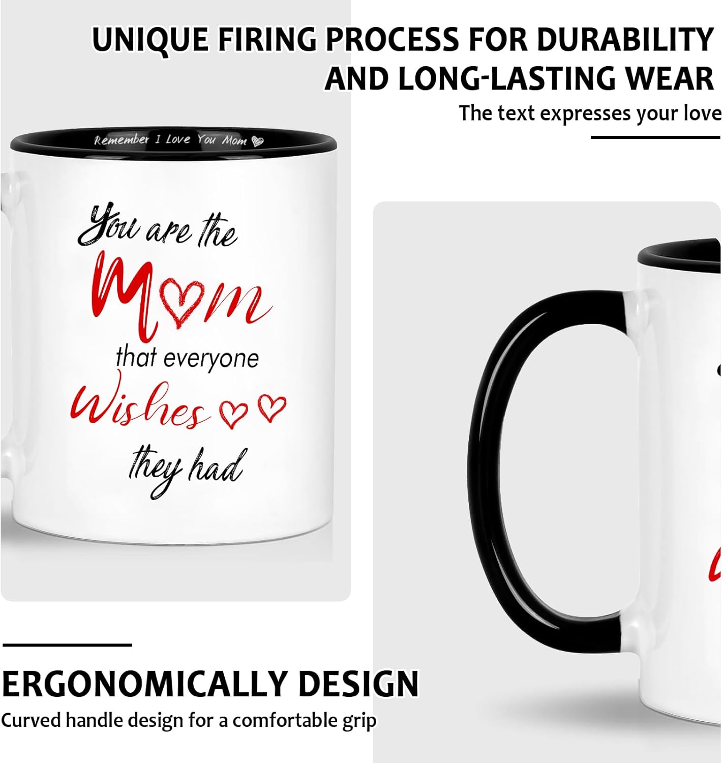 LIMUIKA Mothers Day Gifts for Mom from Daughter Son Kids: Birthday Christmas Gifts for Mom, Funny Gift Ideas- Mom Mug, for Mother, Wife, New Mom Cups, 11oz Coffee Cup