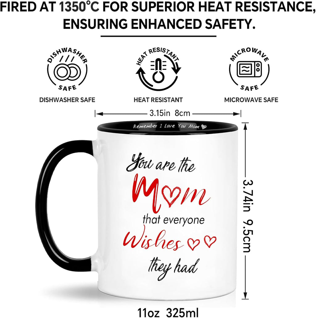 LIMUIKA Mothers Day Gifts for Mom from Daughter Son Kids: Birthday Christmas Gifts for Mom, Funny Gift Ideas- Mom Mug, for Mother, Wife, New Mom Cups, 11oz Coffee Cup