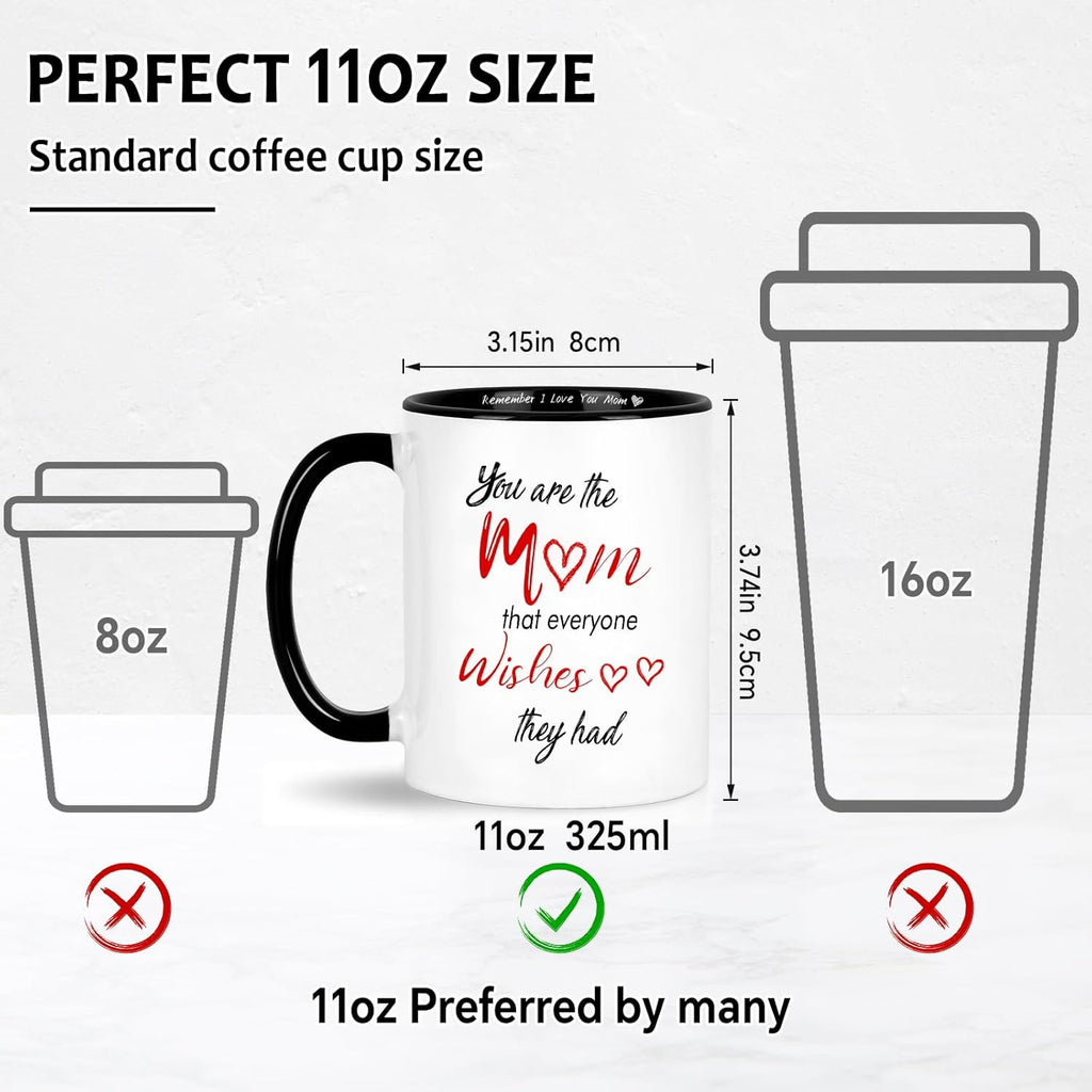 LIMUIKA Mothers Day Gifts for Mom from Daughter Son Kids: Birthday Christmas Gifts for Mom, Funny Gift Ideas- Mom Mug, for Mother, Wife, New Mom Cups, 11oz Coffee Cup