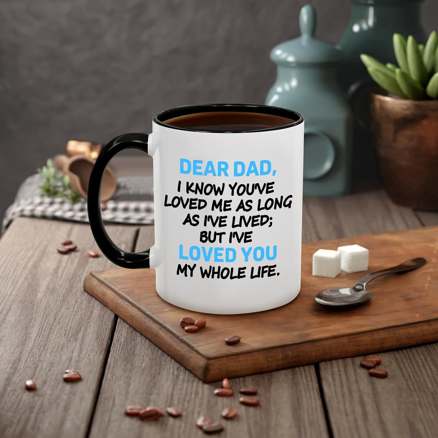 LIMUIKA Fathers Day Coffee Mug Gifts for Dad from Daughter Son Kids: Birthday Christmas Gifts for Dad, Funny Gift Ideas- Dad Mug, for Daddy, Papa, Stepfather, 11oz Funny Coffee Cup