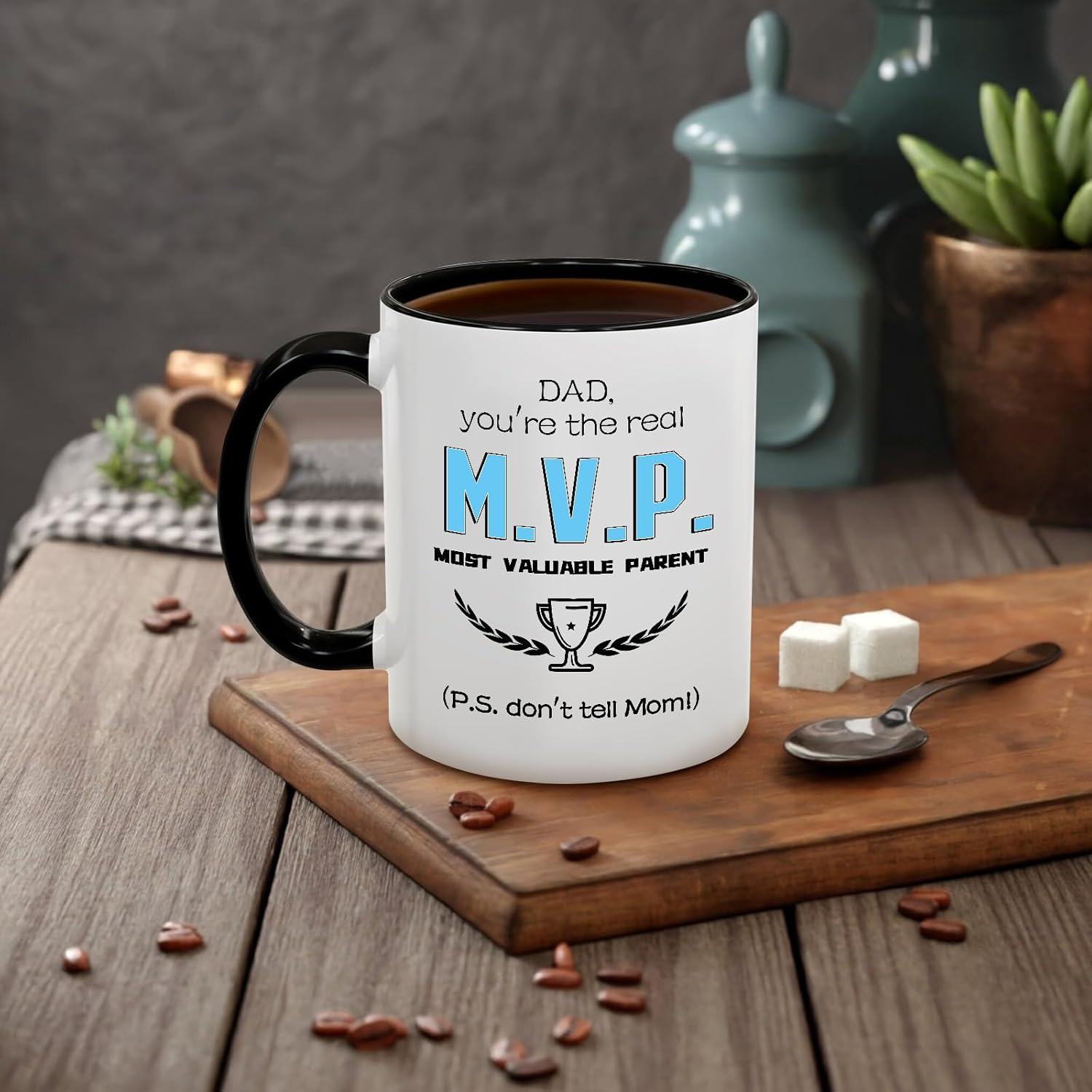 LIMUIKA Coffee Mug for Dad from Daughter Son Kids: Fathers Day Birthday Christmas Gifts for Dad, Funny Gift Ideas- Dad Mug, for Daddy, Papa, Stepfather, 11oz Funny Coffee Cup