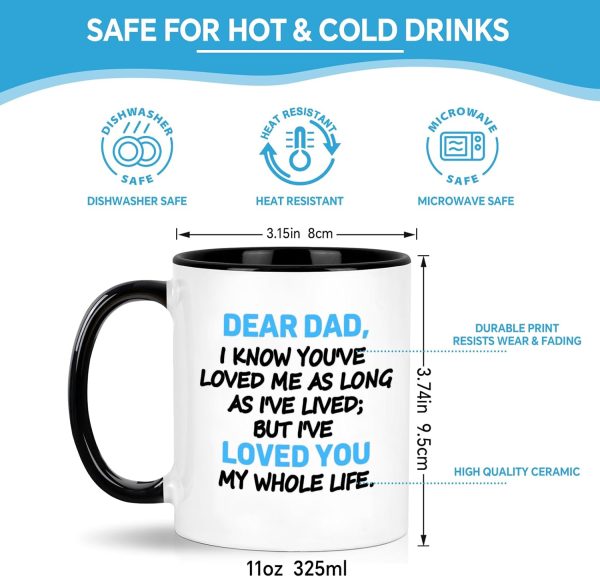 Funny Dad Coffee Mug Gift for Dad from Daughter Son Kids Husband Wife, Birthday Fathers Day Christmas Gift for Daddy Papa Stepfather